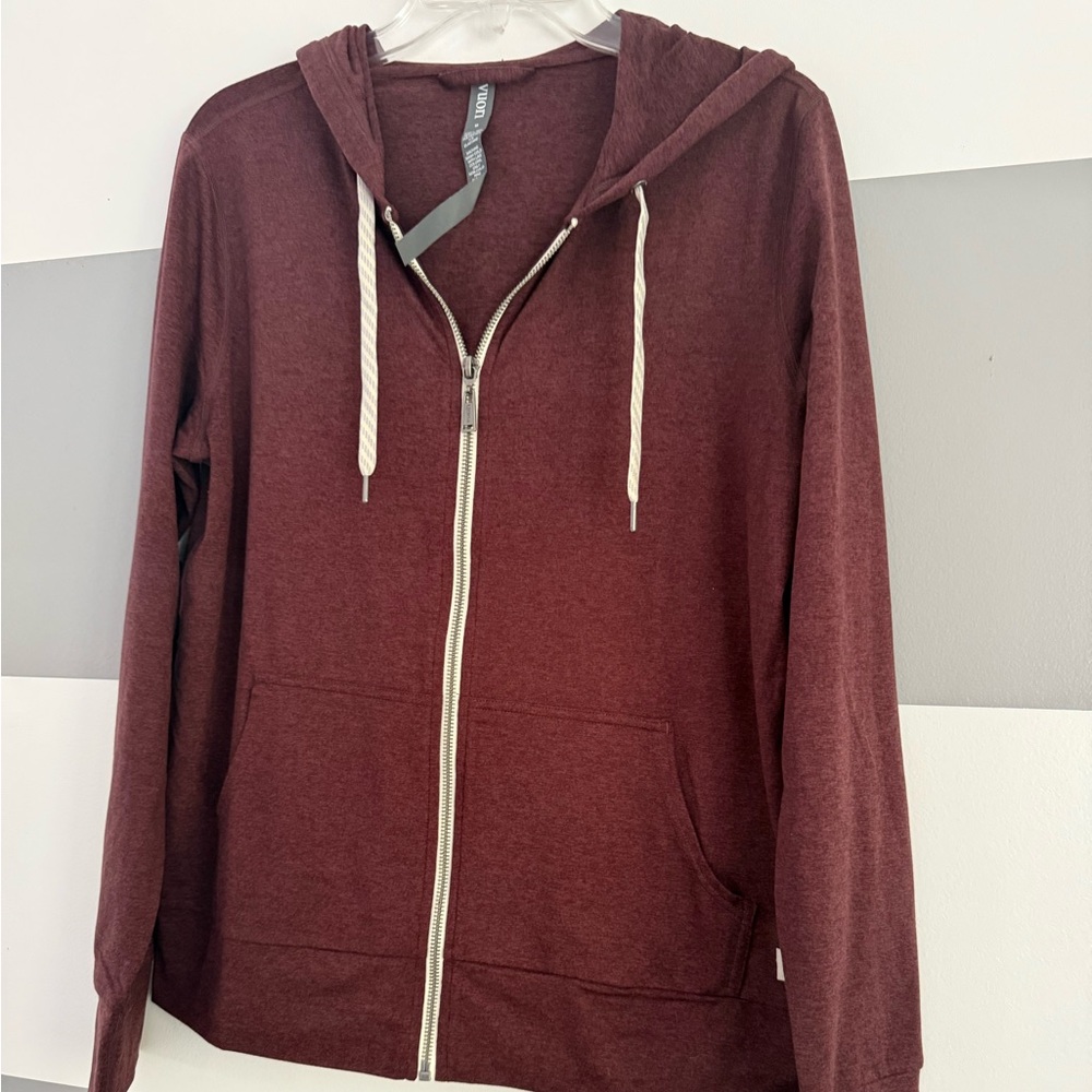 Maroon Zip-Up Hoodie